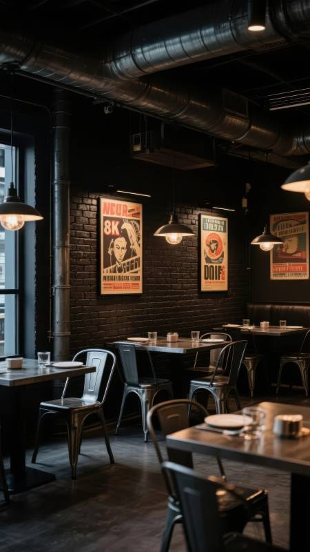 工业风餐厅内部图片