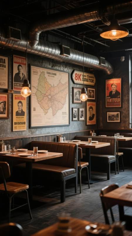 复古工业风餐厅图片