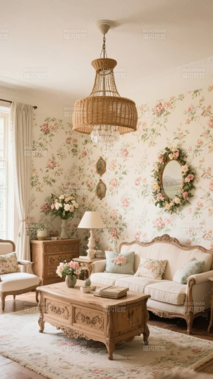 法式田园客厅图片