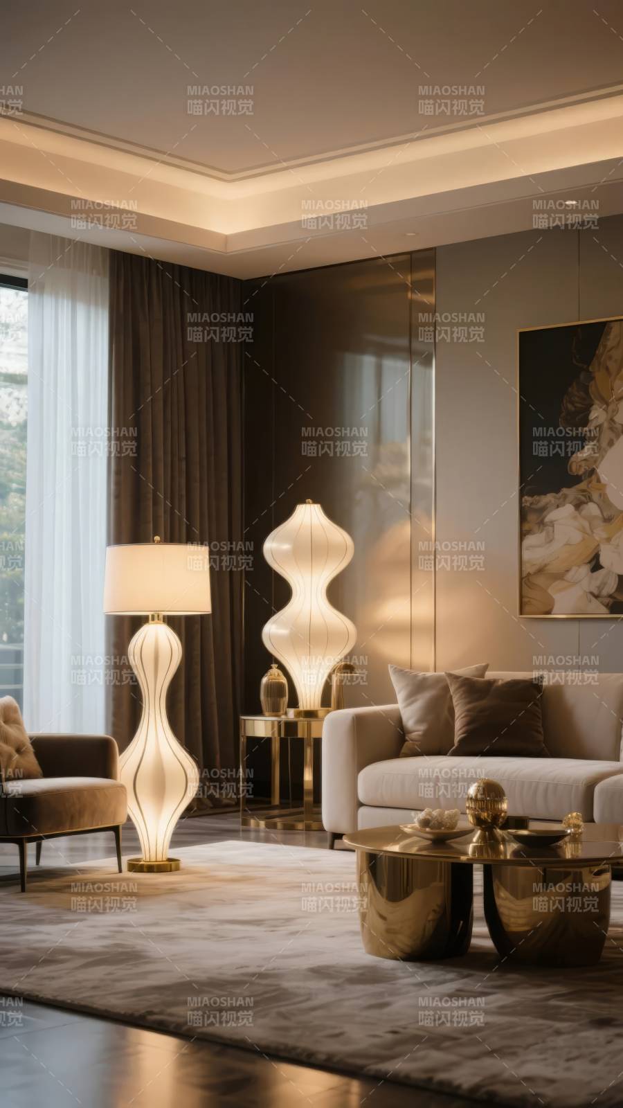 现代奢华客厅设计图片