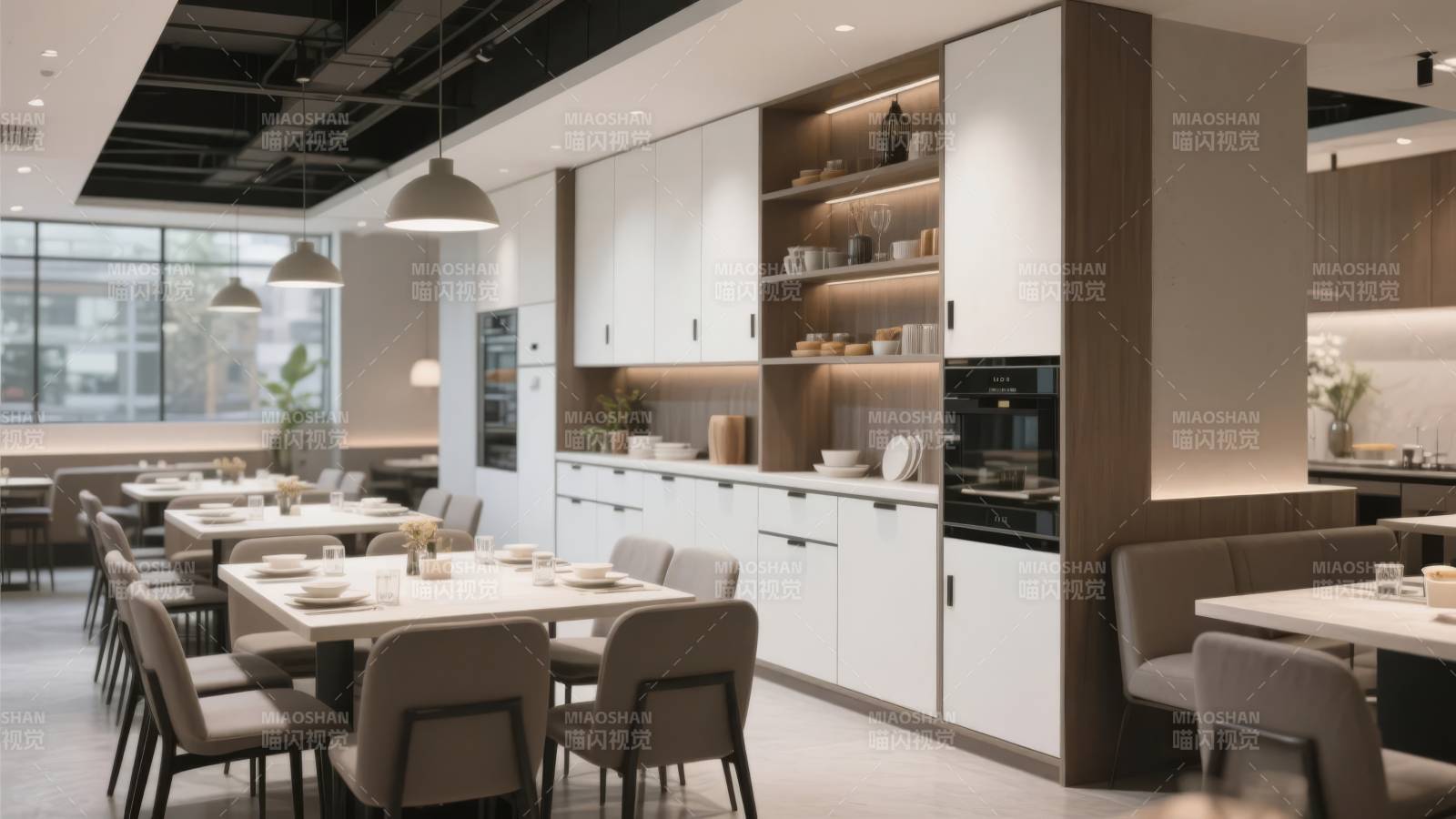 现代简约厨房餐厅图片