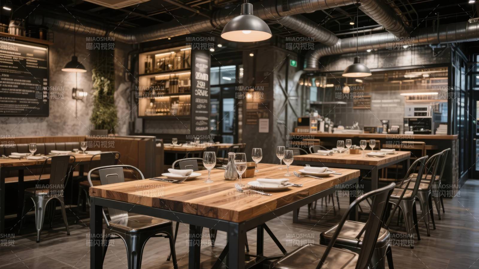 工业风餐厅内部图片