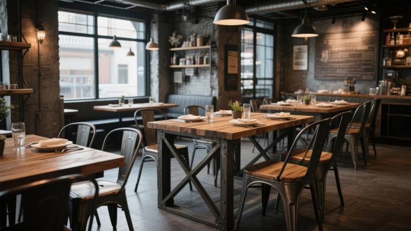 工业风餐厅内部图片