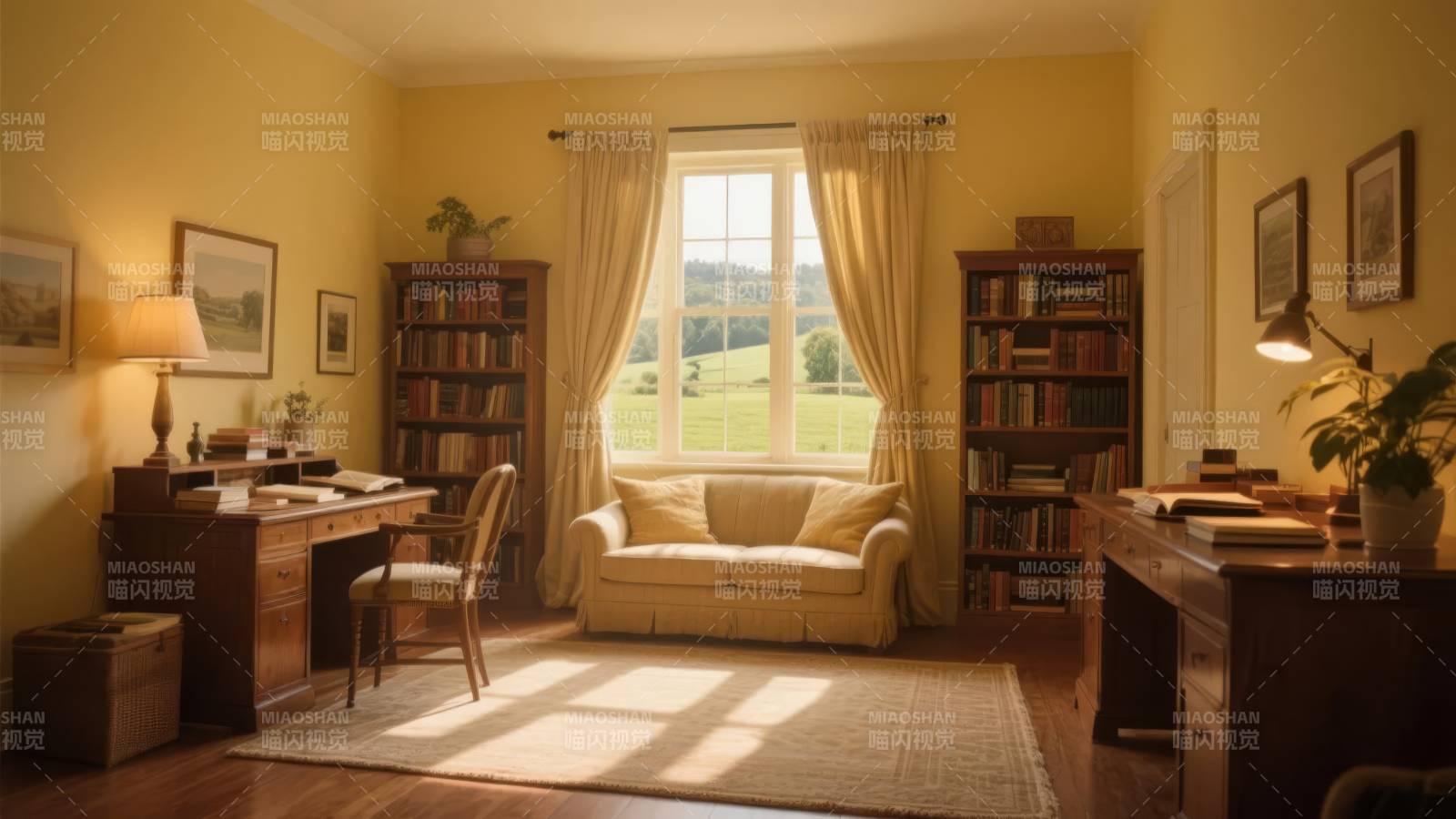 温馨书房客厅图片