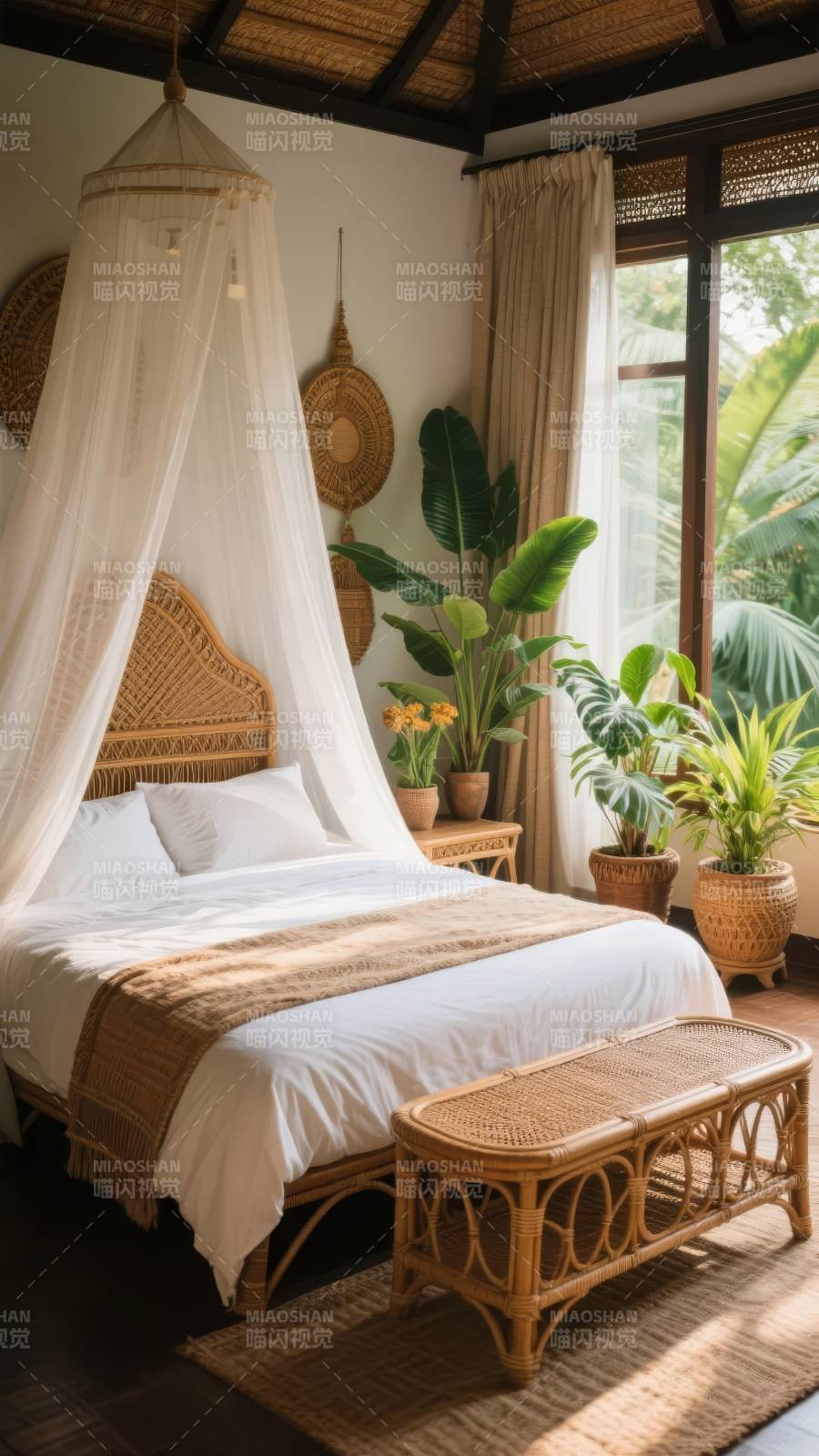 热带风情卧室图片