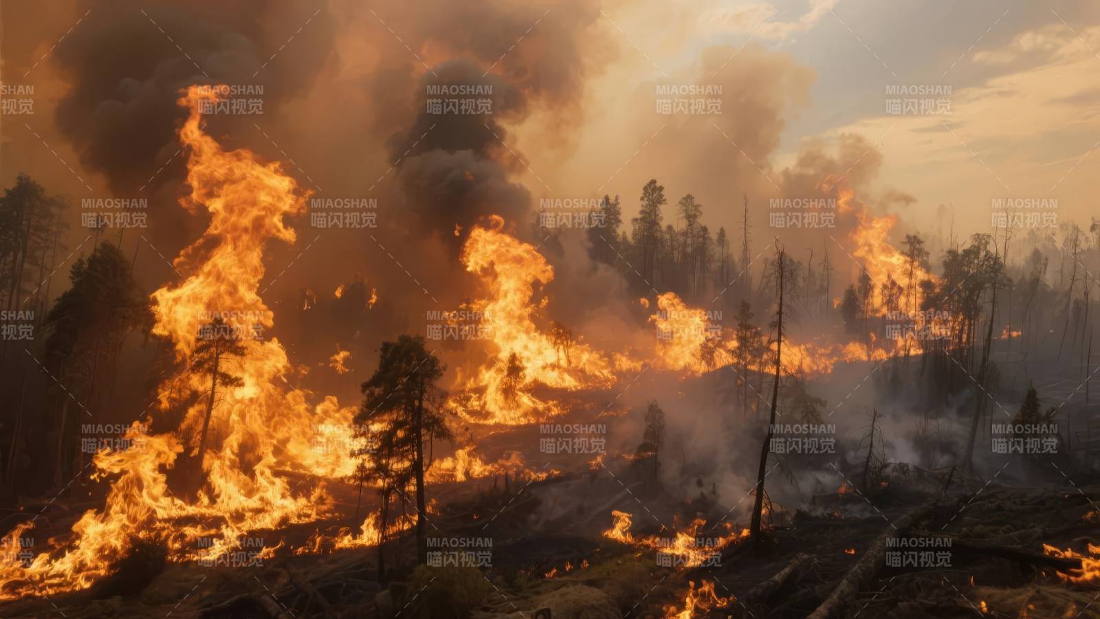 森林大火肆虐图片