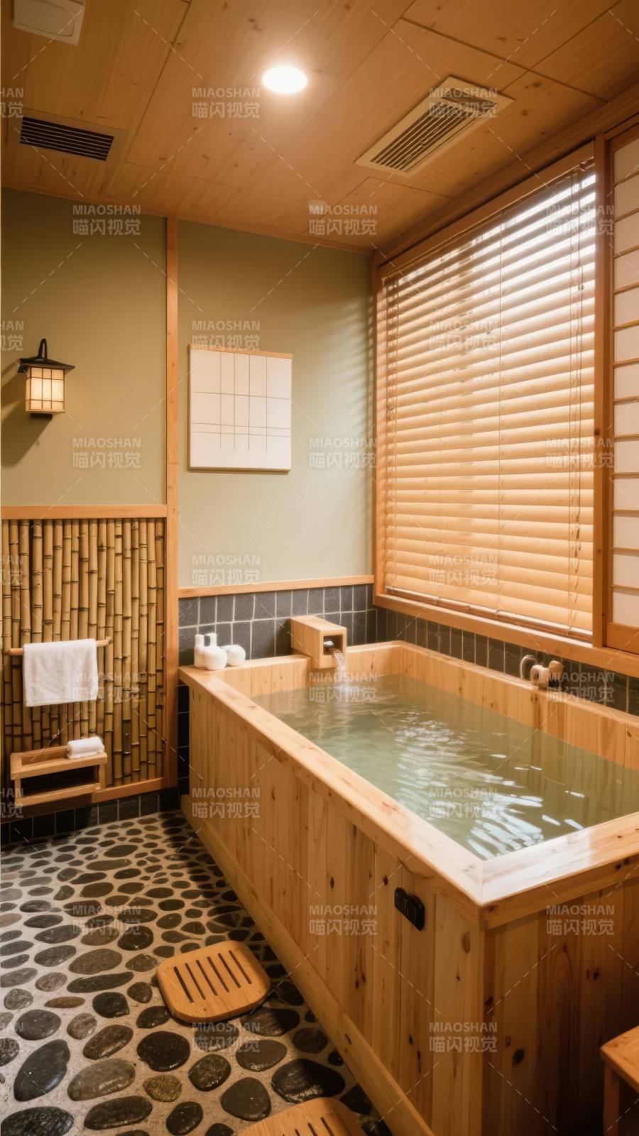 日式木浴温泉房图片