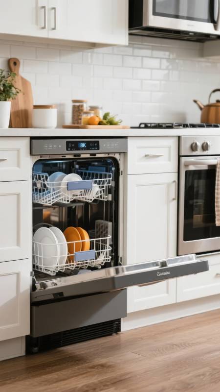 现代厨房洗碗机图片