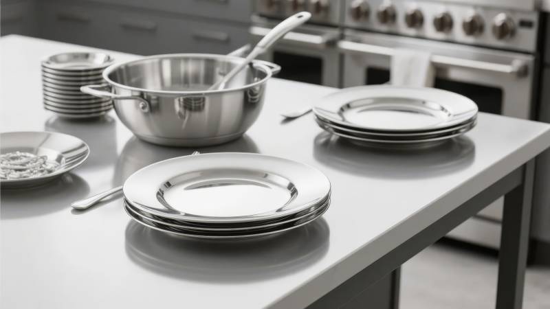 厨房餐具准备中图片