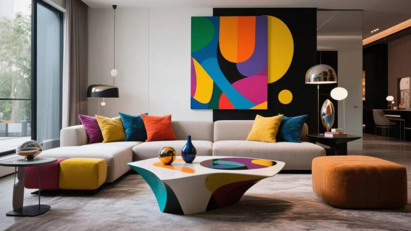 色彩斑斓的现代客厅图片