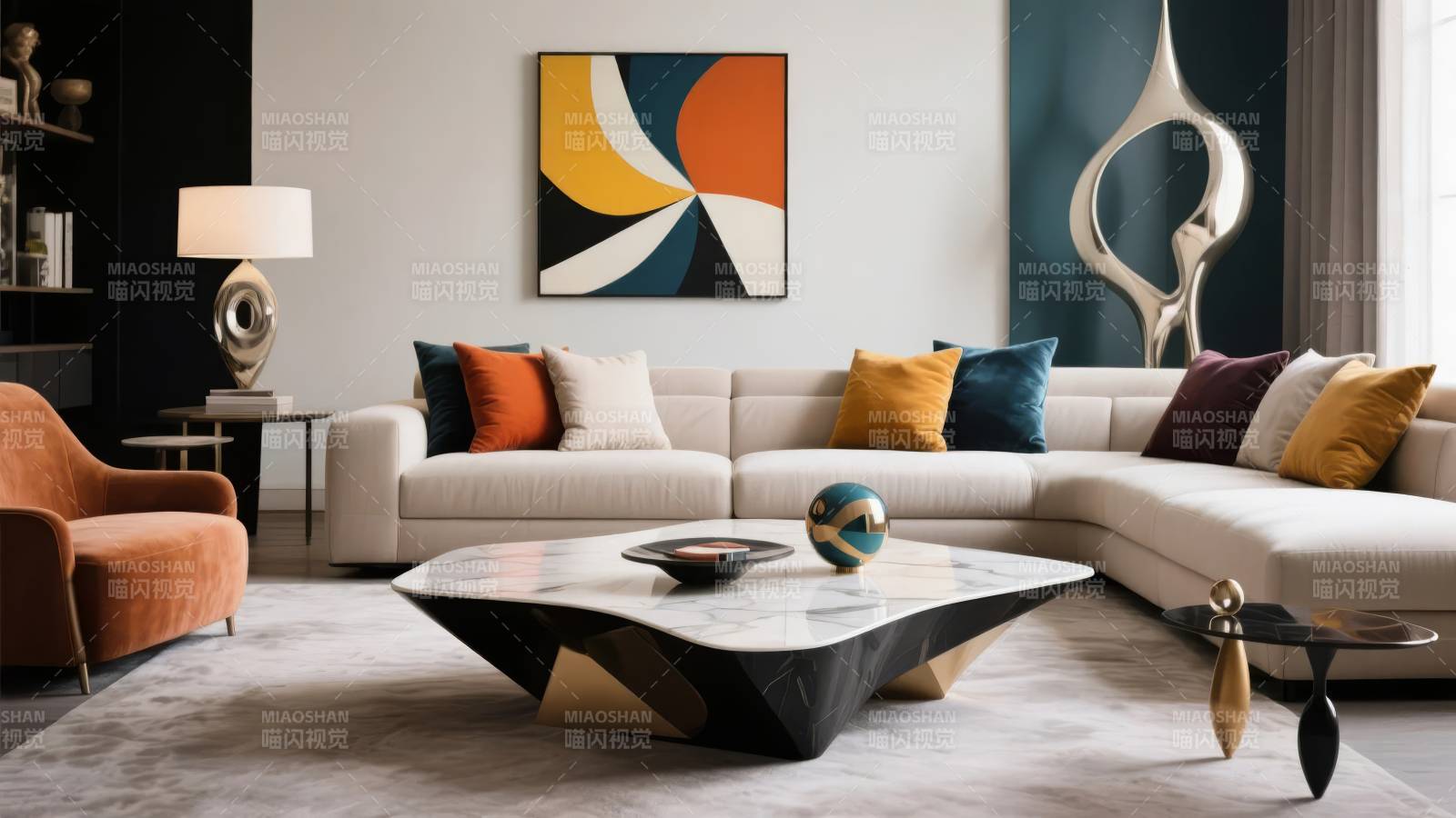 现代客厅艺术设计图片