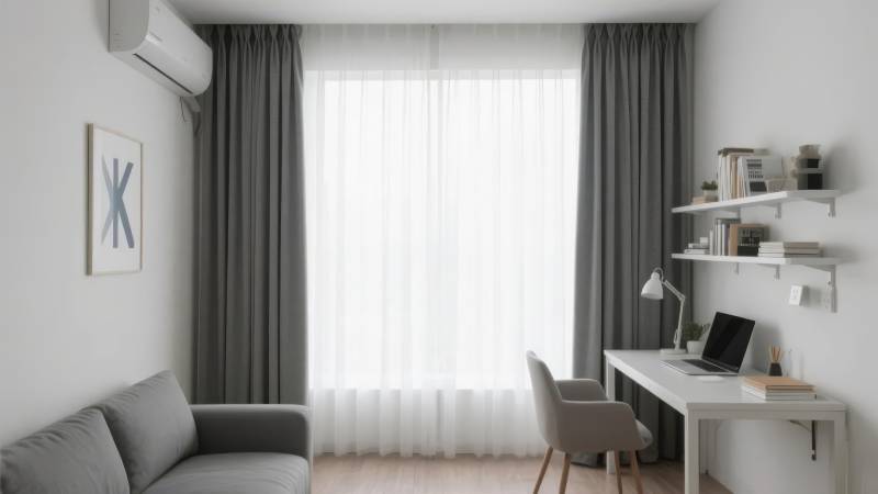 简约现代书房一角图片