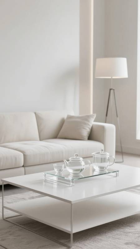 简约客厅茶几布置图片