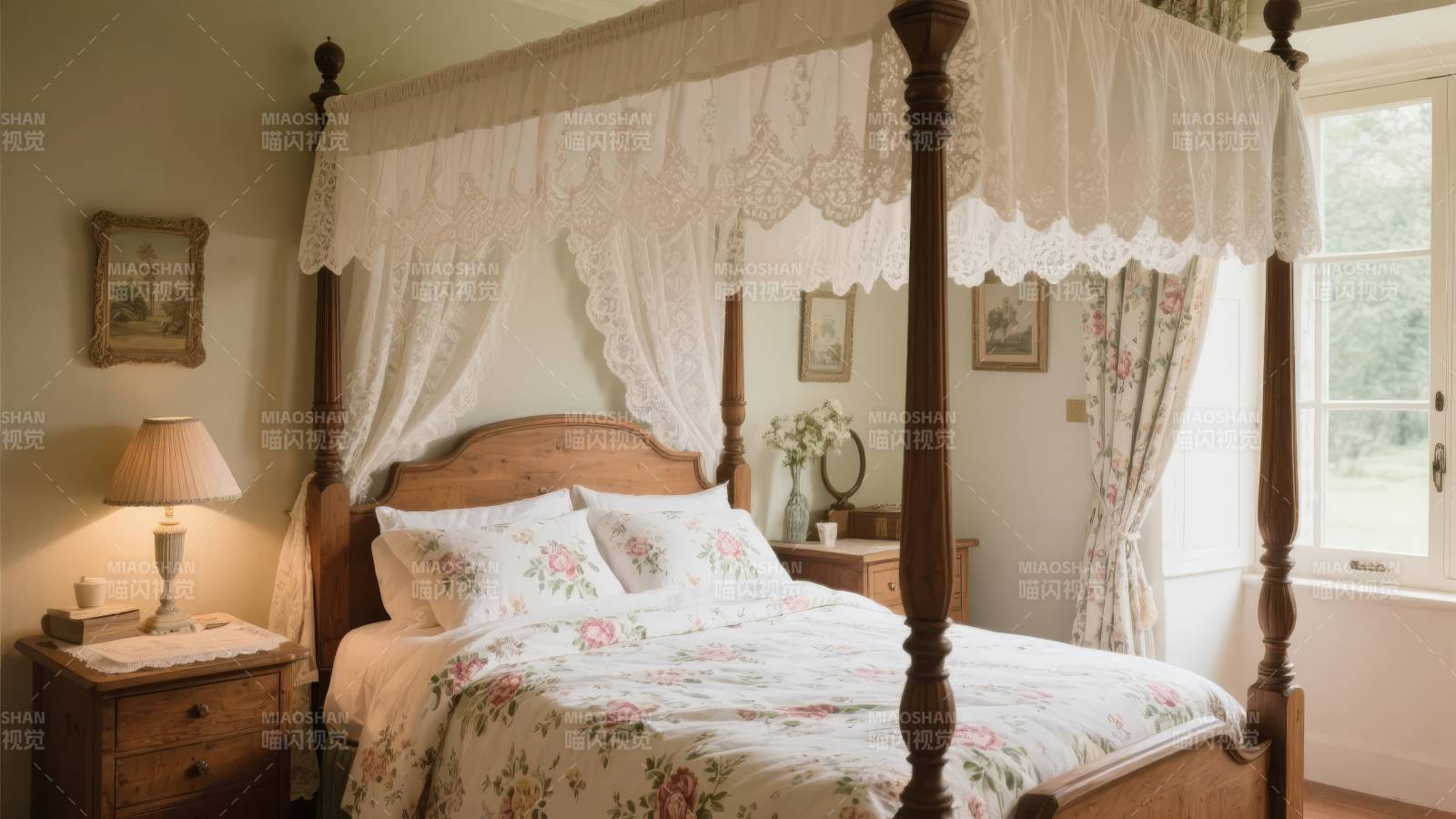 典雅四柱床房图片
