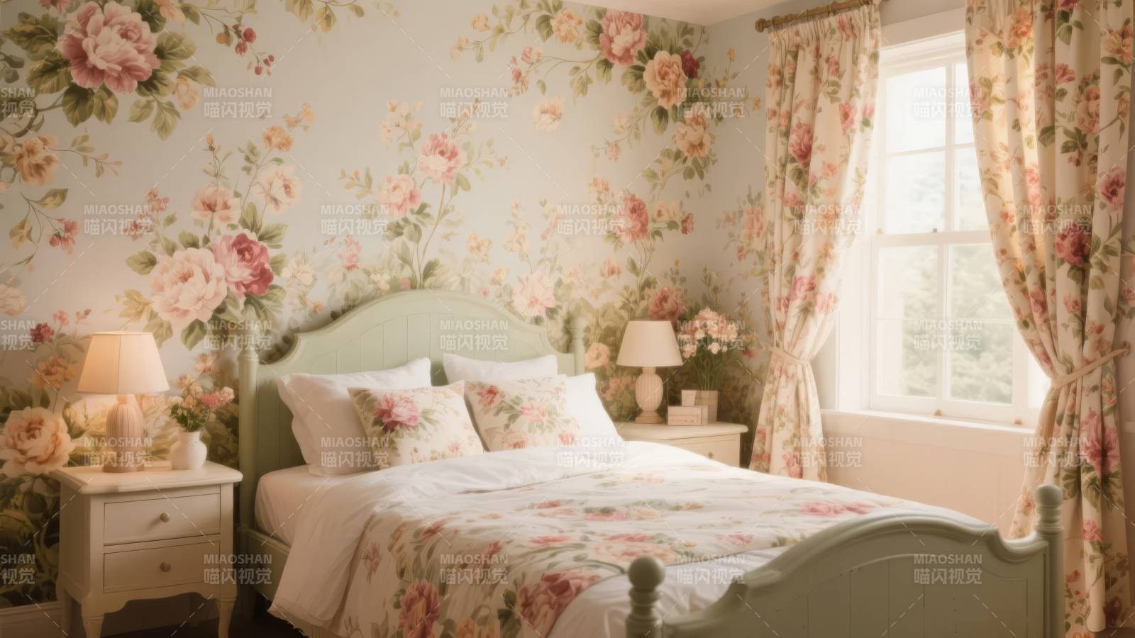 浪漫花卉卧室图片