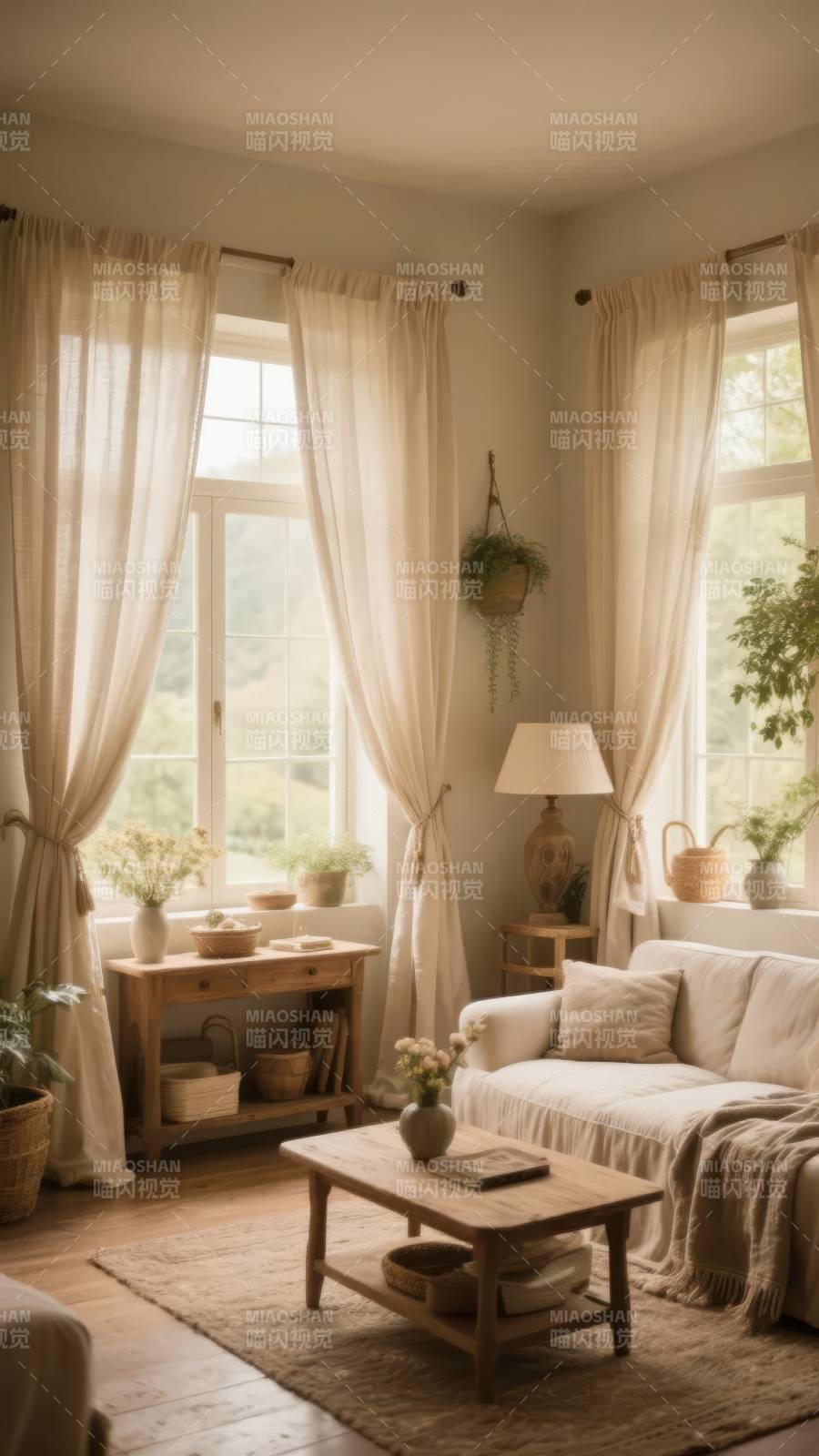 温馨田园客厅图片
