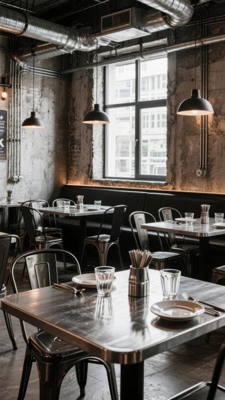 工业风餐厅一角图片