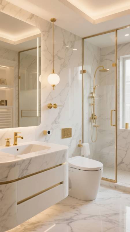 奢华大理石浴室图片