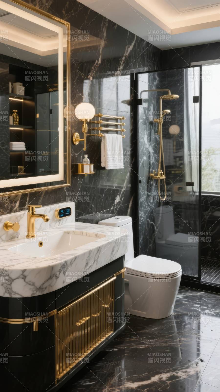 奢华大理石浴室图片