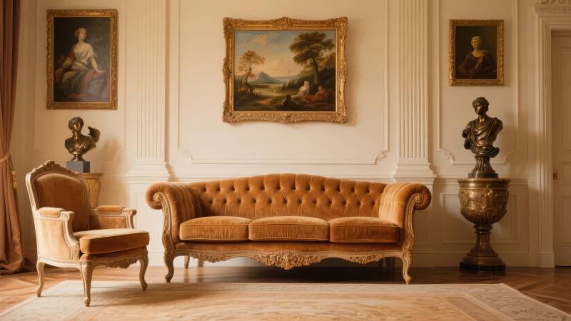 古典客厅雅致布置图片