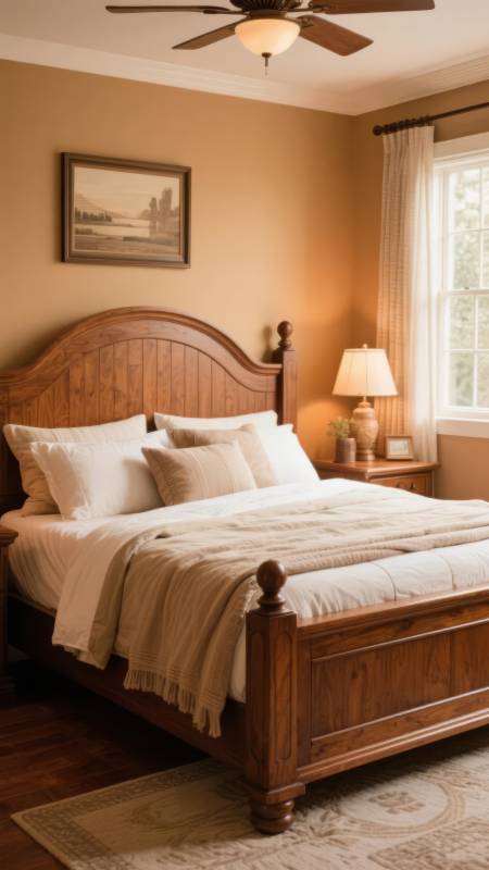 温馨木床卧室图片