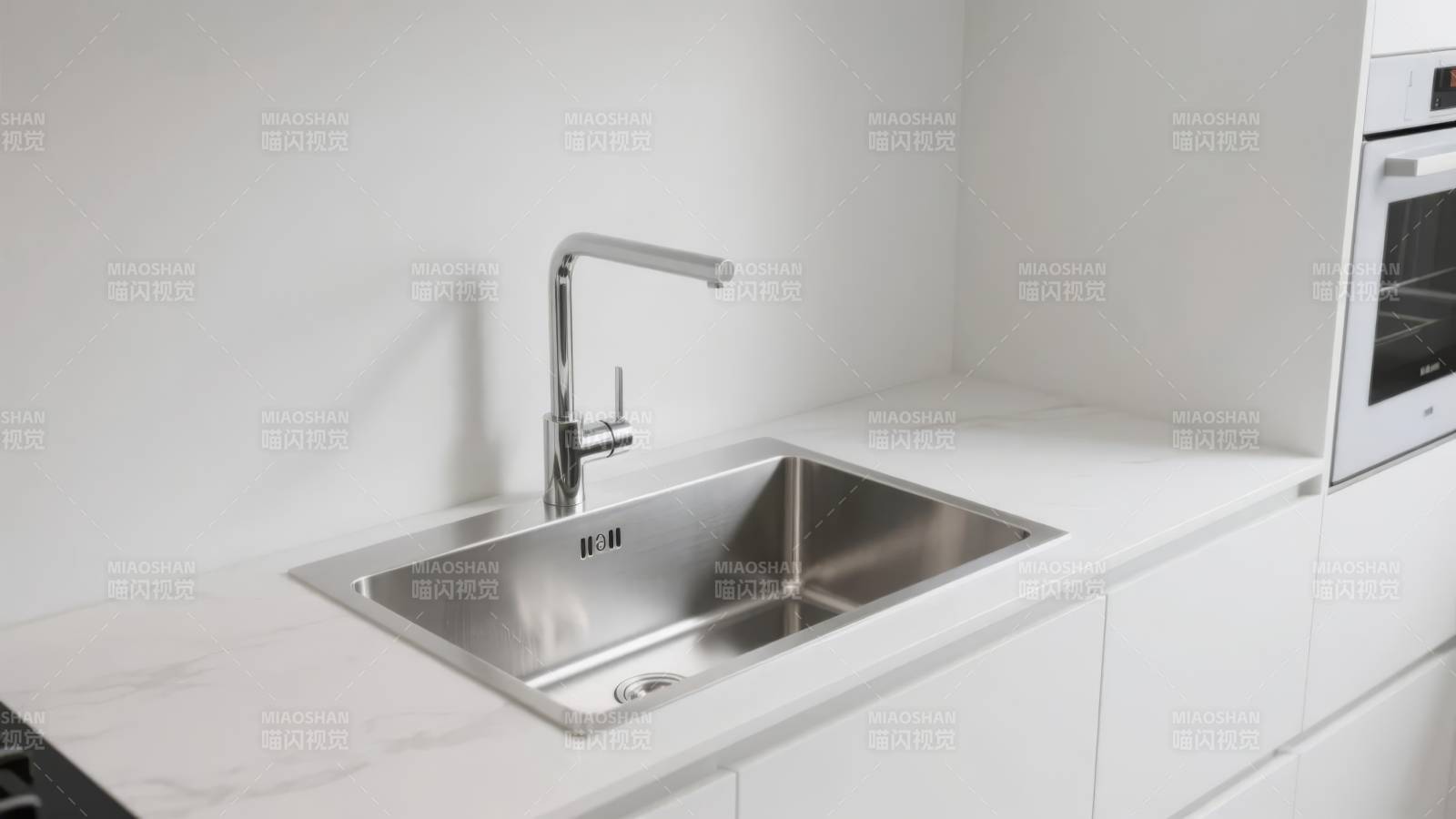 现代厨房不锈钢水槽图片