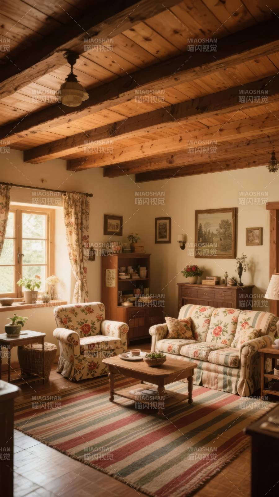 温馨木屋客厅图片