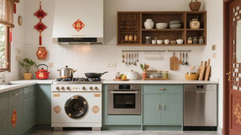 中式厨房温馨布置图片