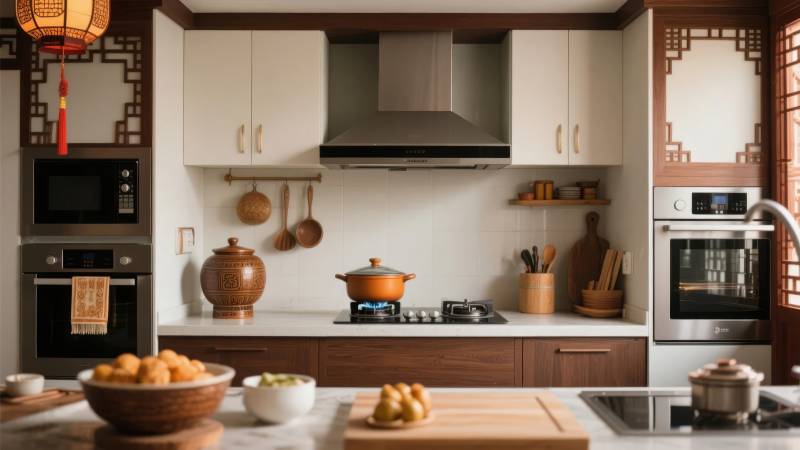 中式厨房温馨一角图片