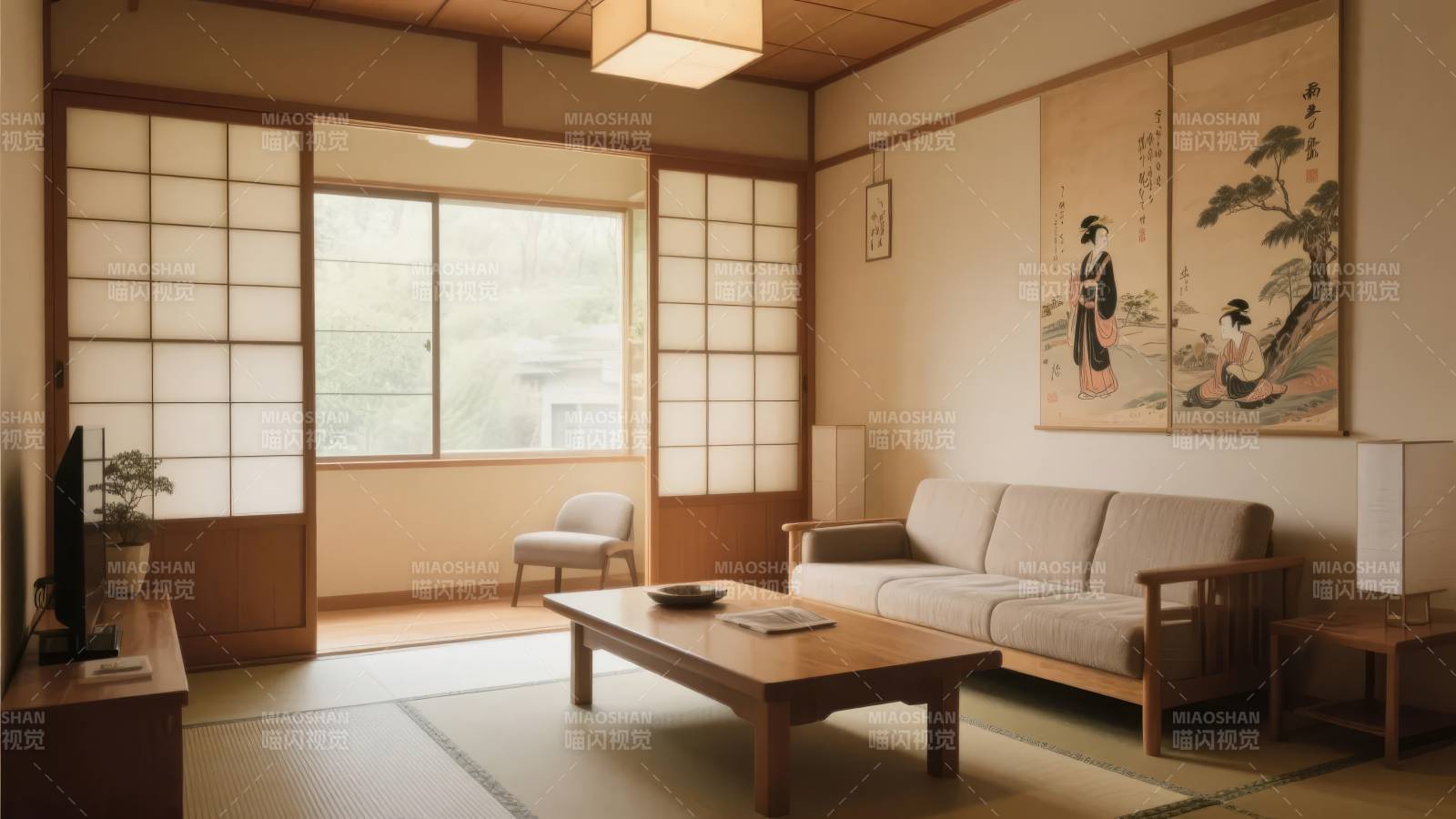 日式客厅静谧雅致图片