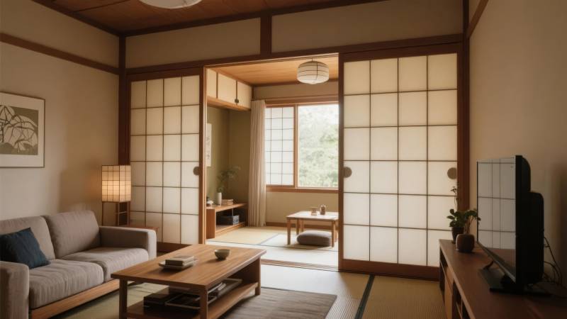 日式客厅静谧雅致图片