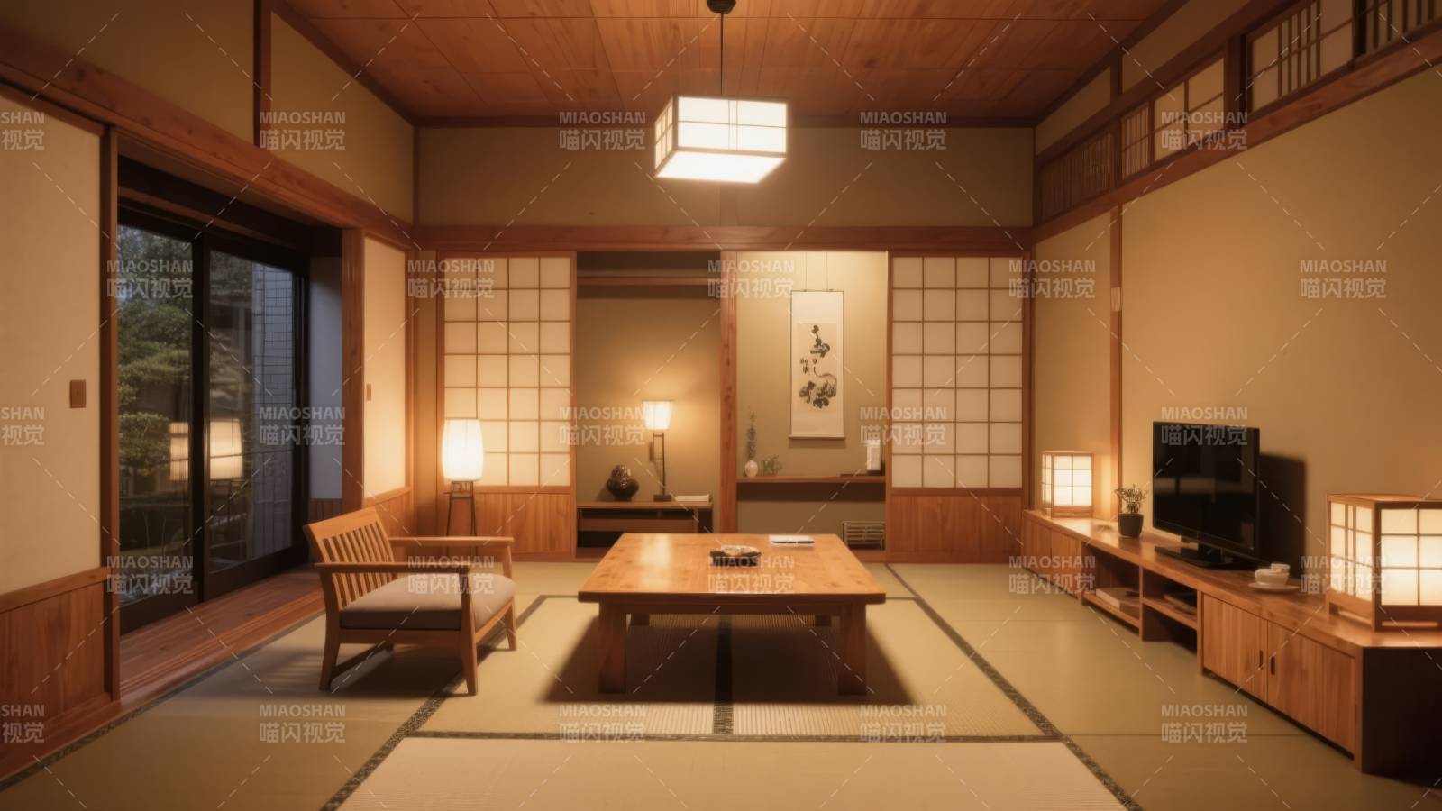 日式传统客厅图片