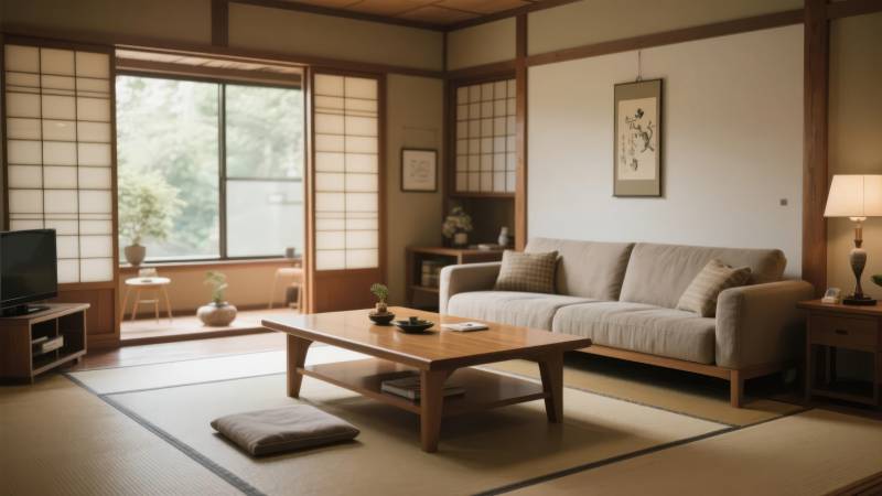 日式客厅静谧雅致图片