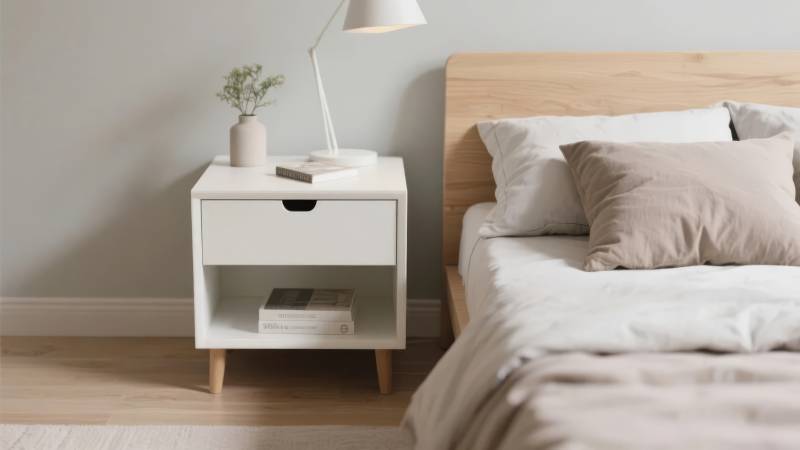 简约卧室一角图片