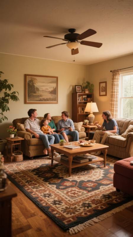 温馨家庭客厅时光图片