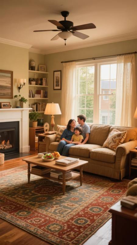 温馨家庭客厅时光图片