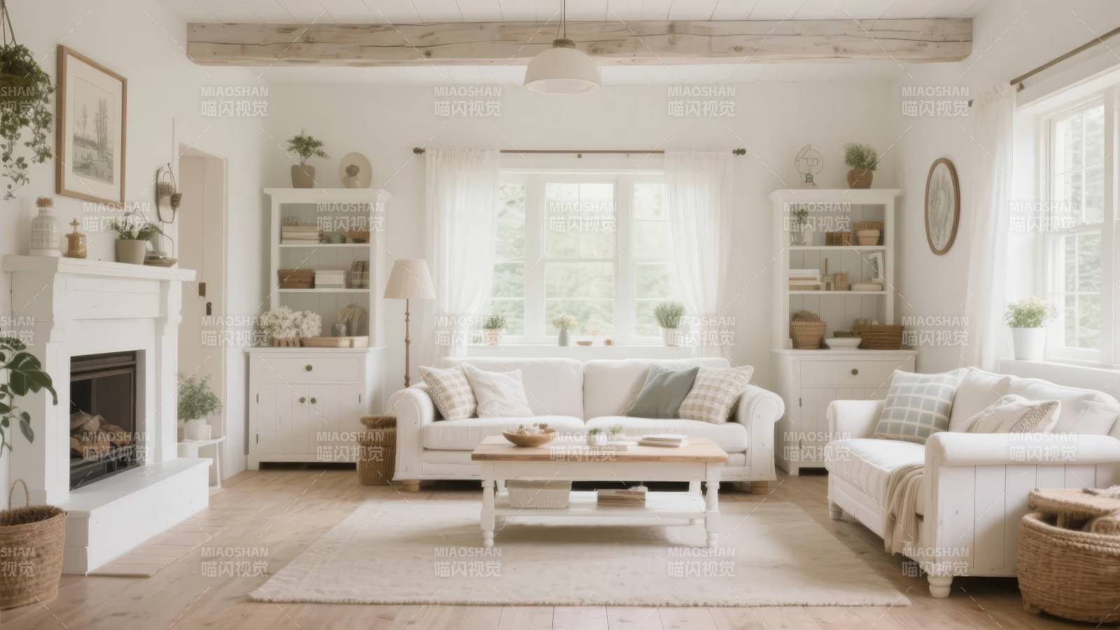 温馨北欧风客厅图片