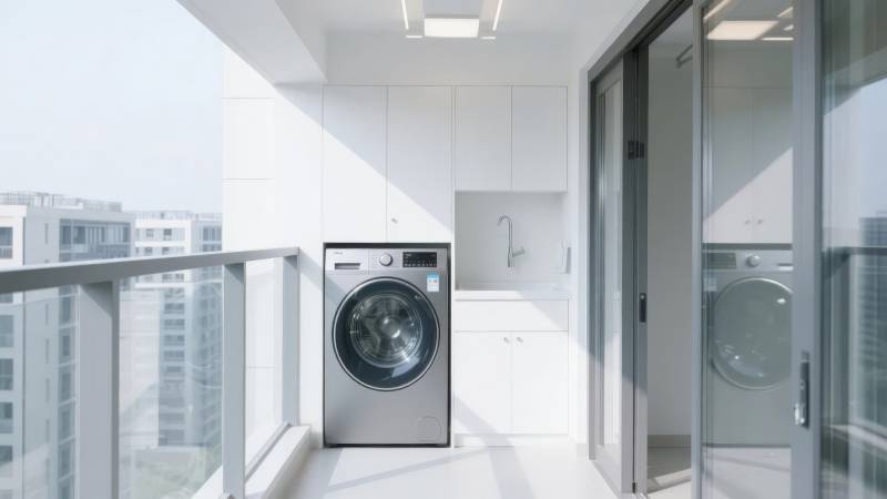 现代阳台洗衣房图片