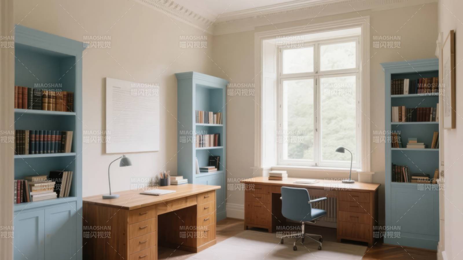 温馨书房角落图片