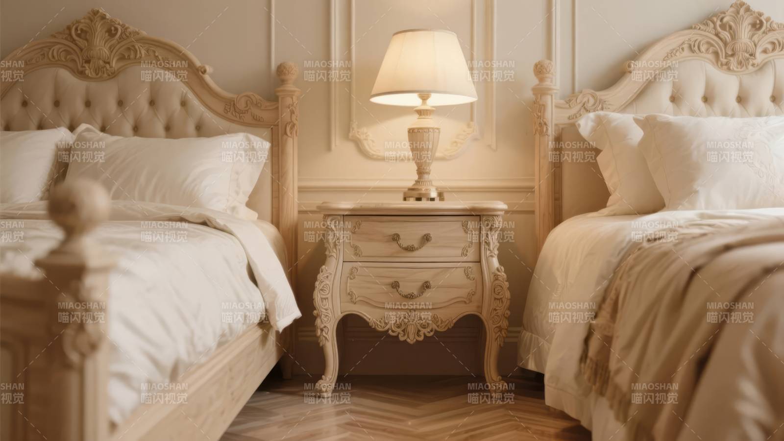 典雅双床卧室图片