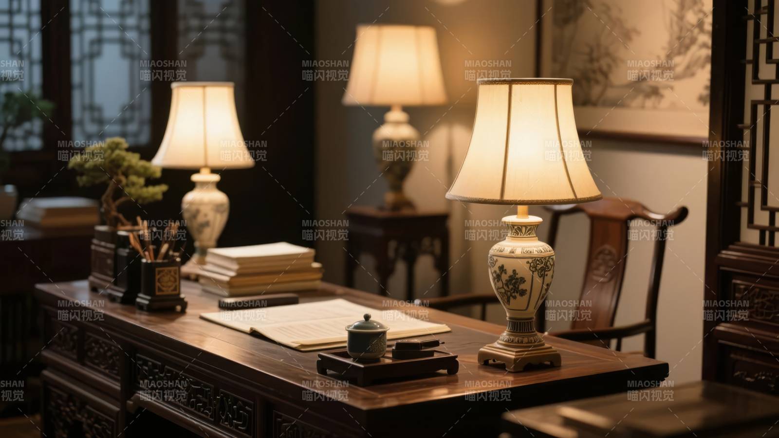 古韵书房静谧时光图片