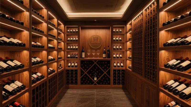 奢华酒窖 美酒陈列图片
