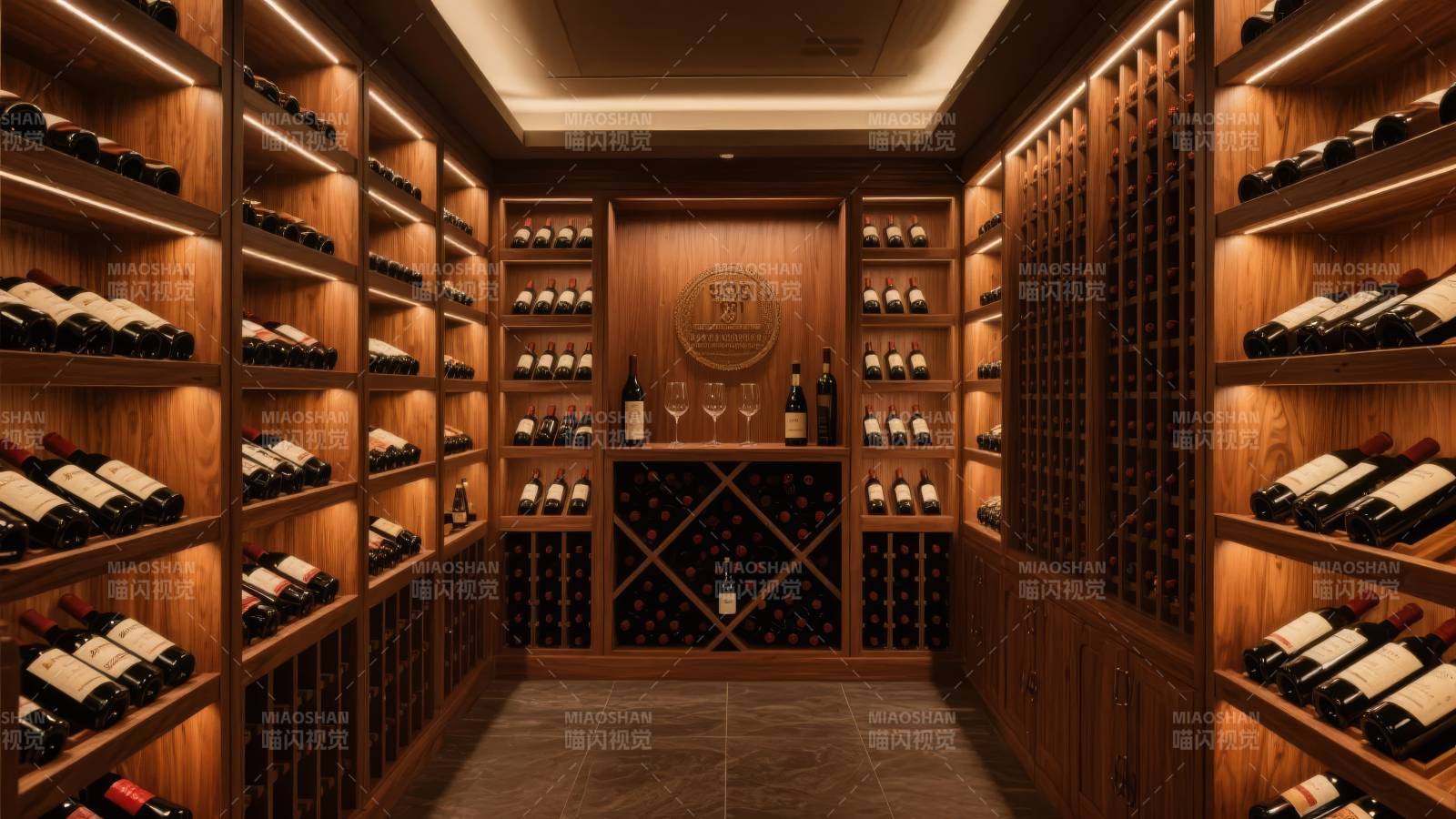 奢华酒窖 美酒陈列图片