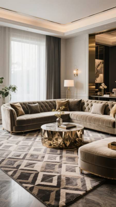 现代奢华客厅设计图片