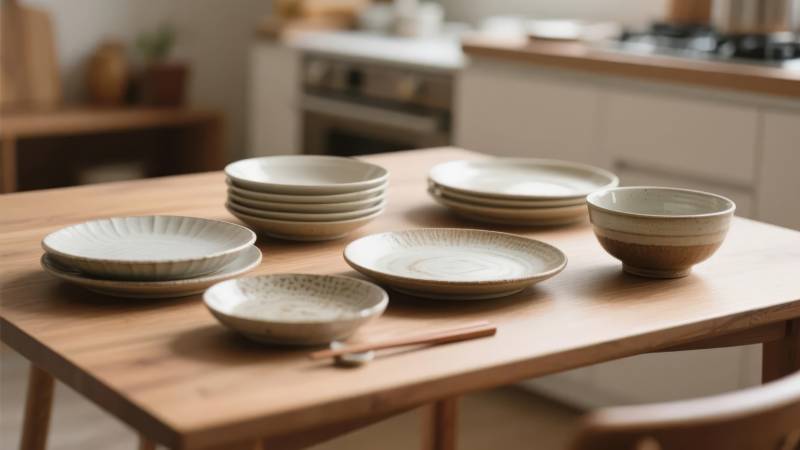 简约餐具摆设图片