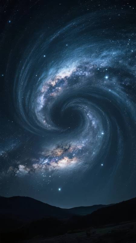 星河漩涡夜景图片