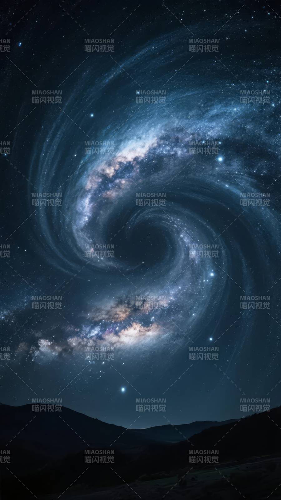 星河漩涡夜景图片