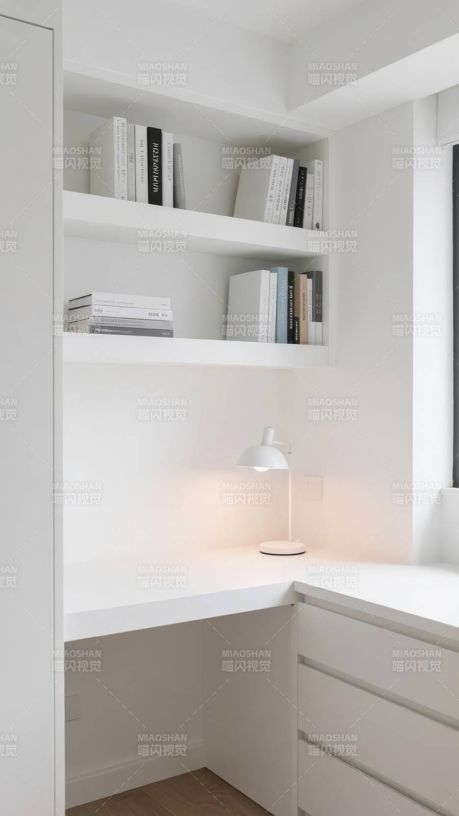 简约书桌角落图片