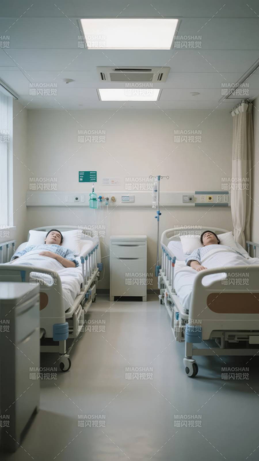 病房静谧 患者安睡图片