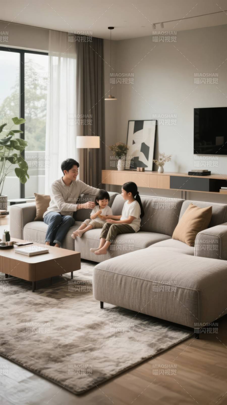 温馨家庭客厅时光图片